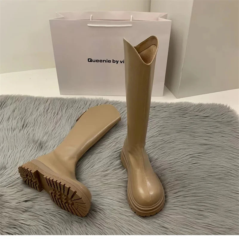 2023 Slim Woman Boots Fashion Women Knee-high Heel Women's Shoes Zpaxo