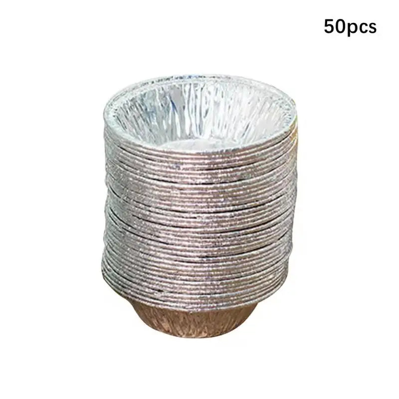 50/100pcs Mini Pot Pie Bake Plate Disposable Baking Tart Molds Cupcake Pan Pudding Mould Round Baking Cup Zpaxo 50PCS