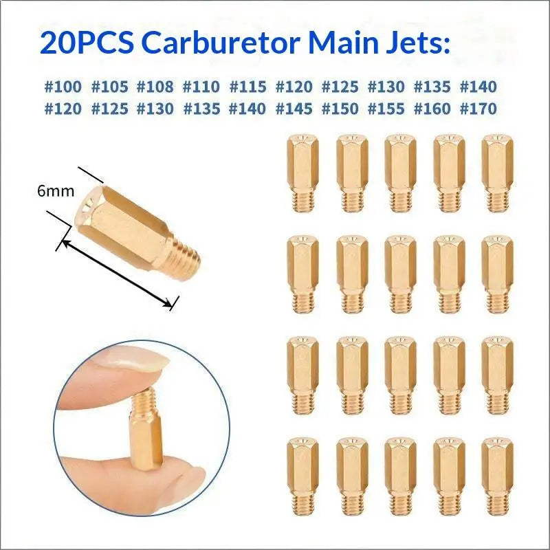 40-Pc Carburetor Main & Slow Jet Kit – PWK CVK PE OKO KOSO