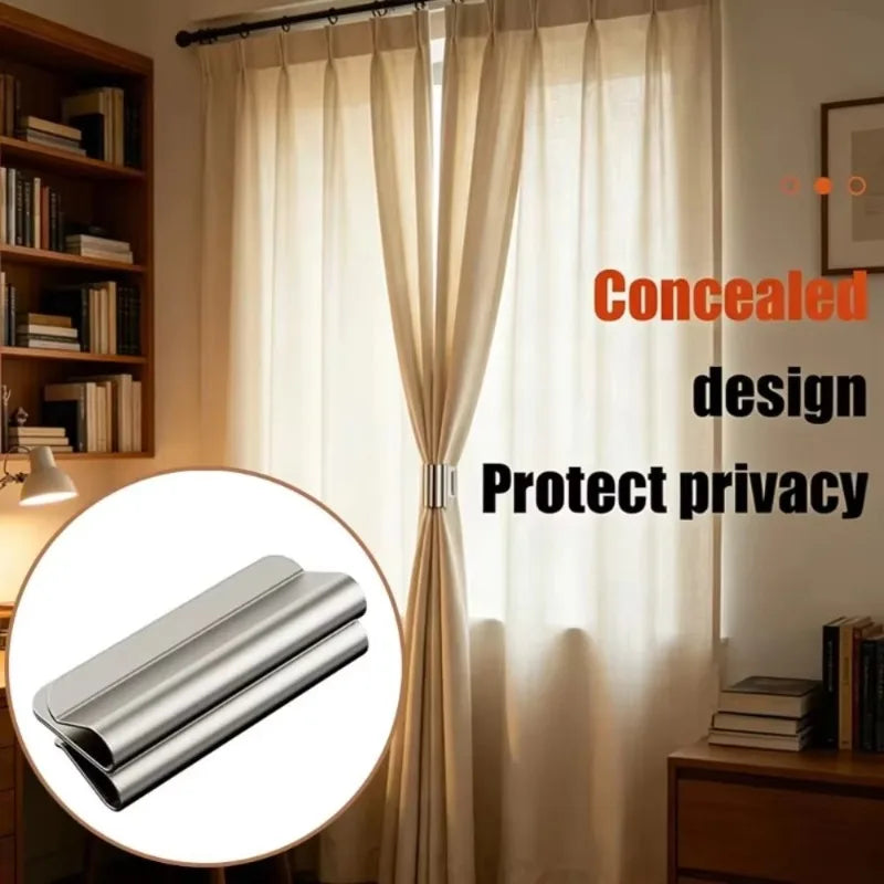 Curtain Magnetic Closure Powerful Magnetic Clip for Curtain Magnetic Curtains Holders Drill-Free Curtain Fasteners Zpaxo