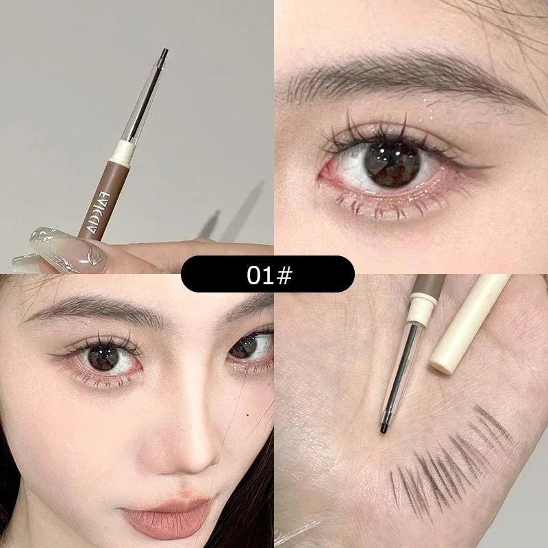 Waterproof Double-ended Eyebrow Pencil Long-lasting Ultra Fine Zpaxo 01