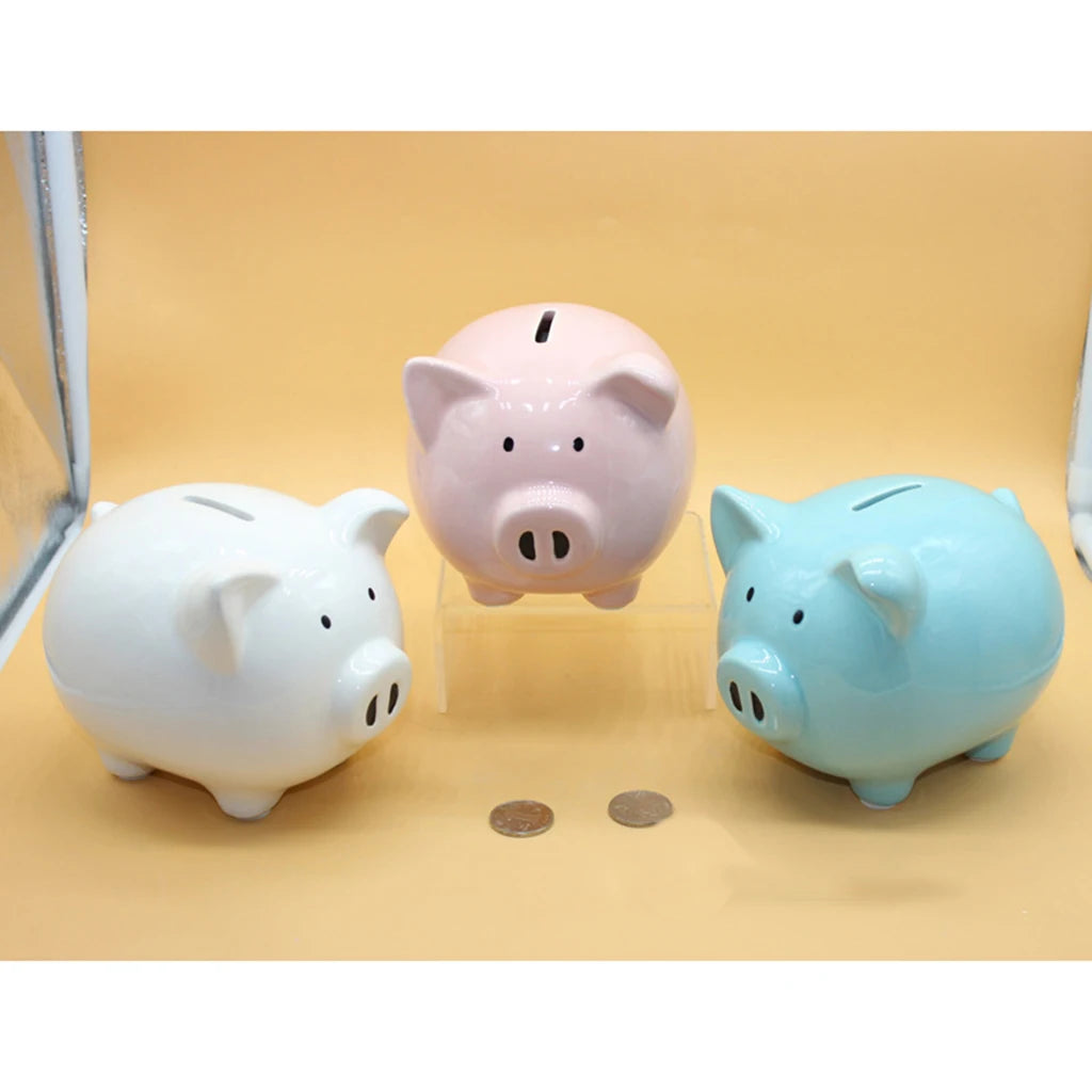 Baby Ceramic Piggy Bank Coin Money Cash Collectible Saving Box Pig Kids Children Cute Piggy Bank Money Box Saving Cash Kids Toy Zpaxo