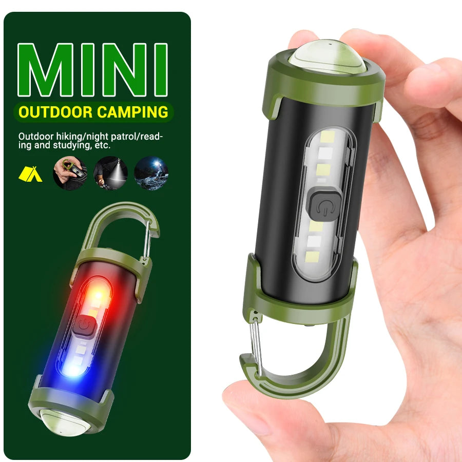 Mini USB Rechargeable LED Keychain Flashlight – Waterproof Torch LED Keychain Flashlight Zpaxo