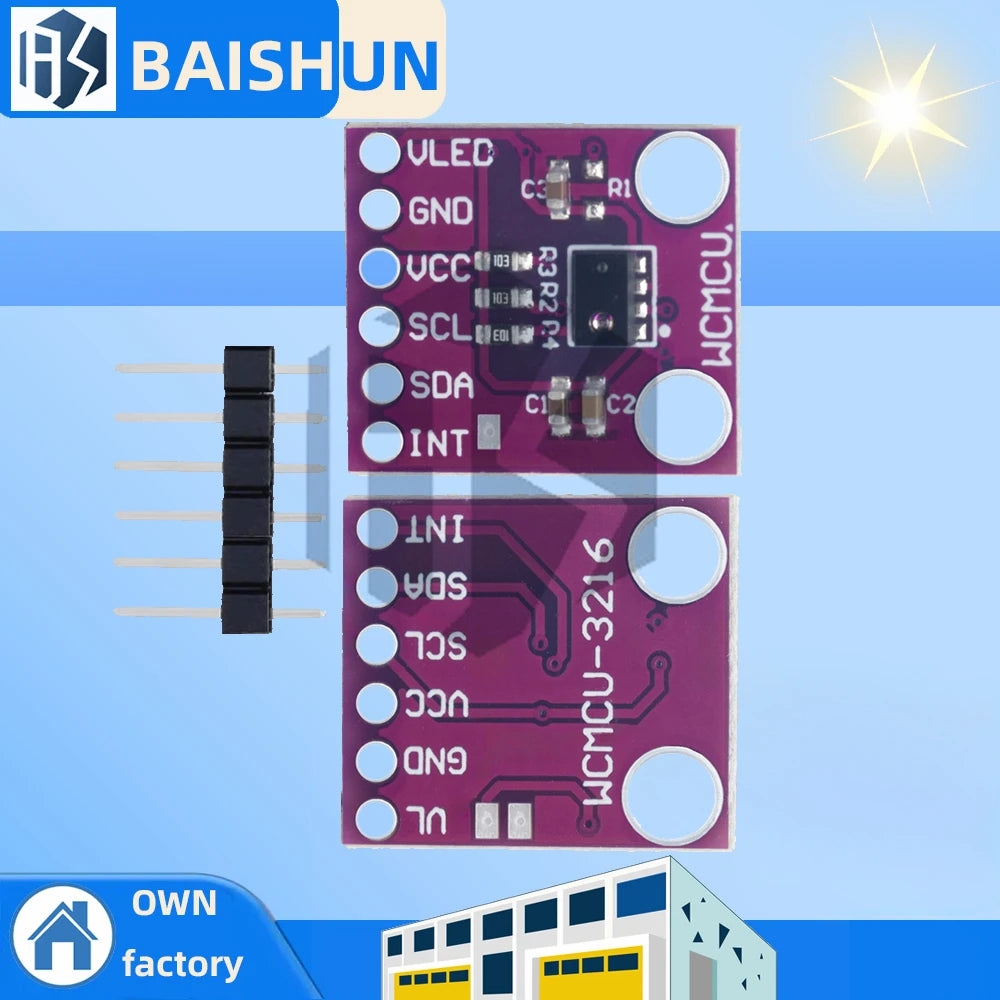 1PC CJMCU-3216 AP3216 Digital Ambient Light Sensor Proximity Distance Sensor Module ALS/PS I2C IIC interface For Arduino Zpaxo CJMCU-3216 1pc
