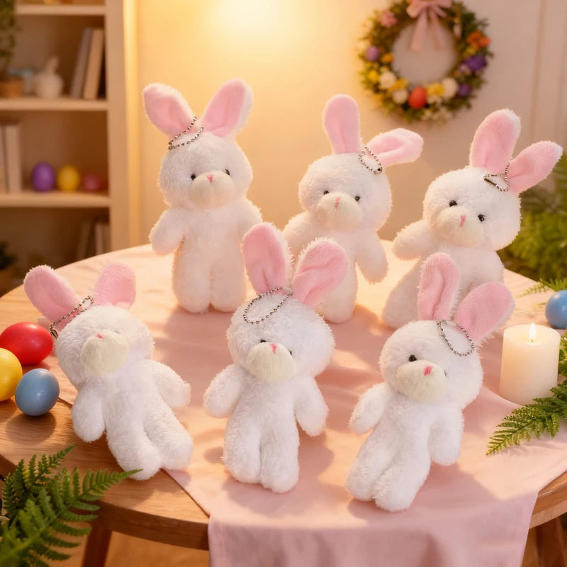Easter Bunny Plush Toy Mini Rabbit Dolls Bouquet Basket Fillers Kids