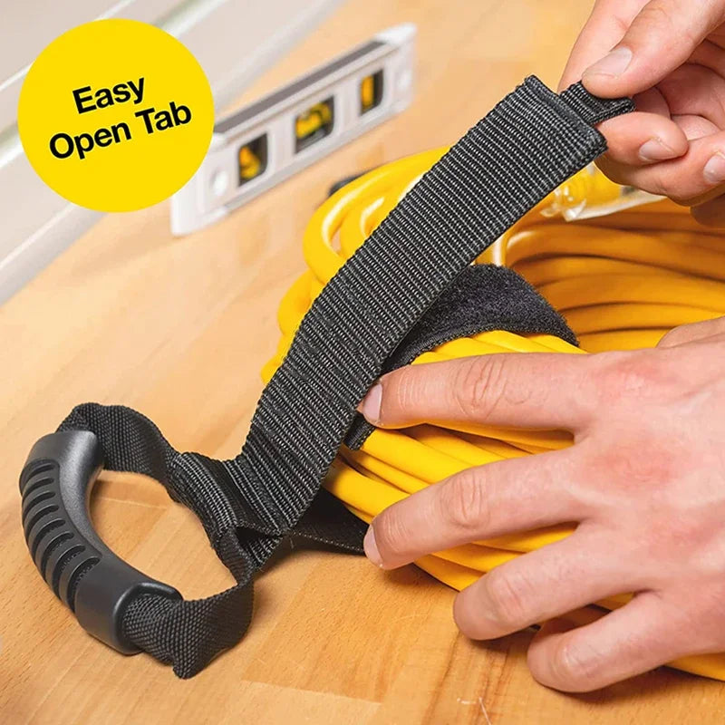 Storage Strap Heavy-Duty Hook and Loop Cord Carrying Strap, Hanger, and Organizer with Handle for Pool Hoses Garden Hoses Cables Zpaxo