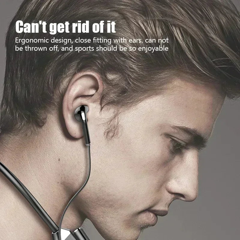 Wireless Neckband Bluetooth Earphones Sound Stereo Battery Display HD