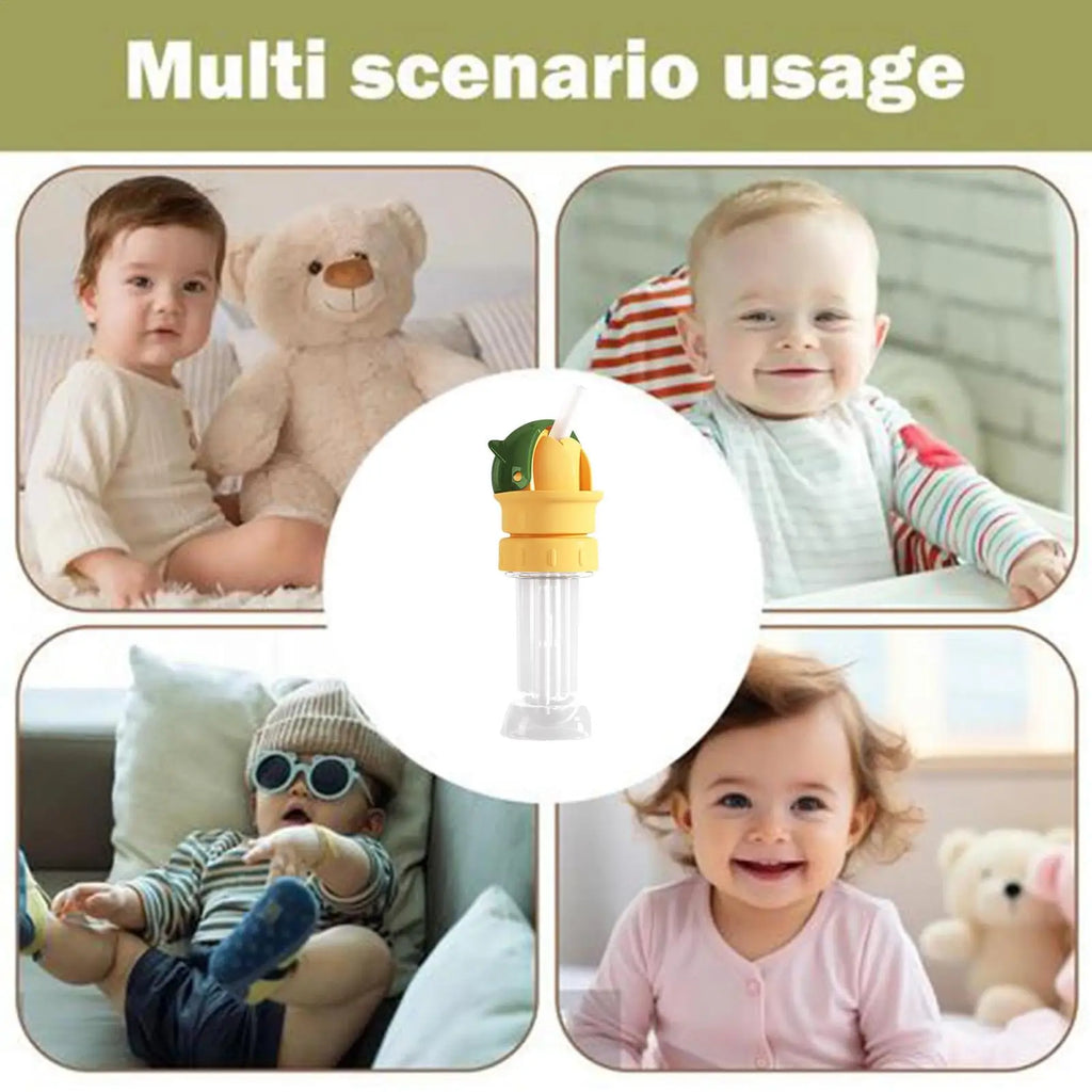 Kids Water Bottle Straw Topper Universal Leakproof Adapter Lid