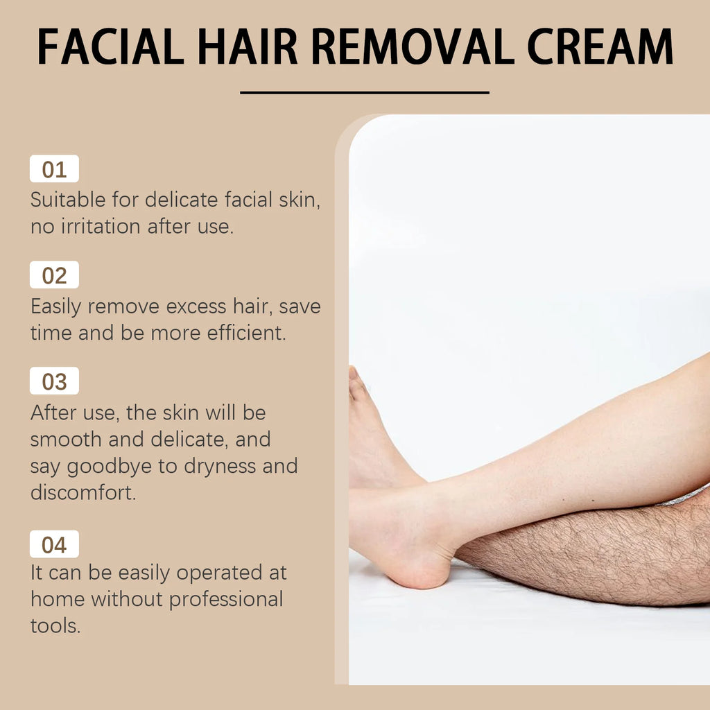 Hoygi Coconut Facial Hair Removal Cream – Painless & Gentle Hair Removal Cream Zpaxo