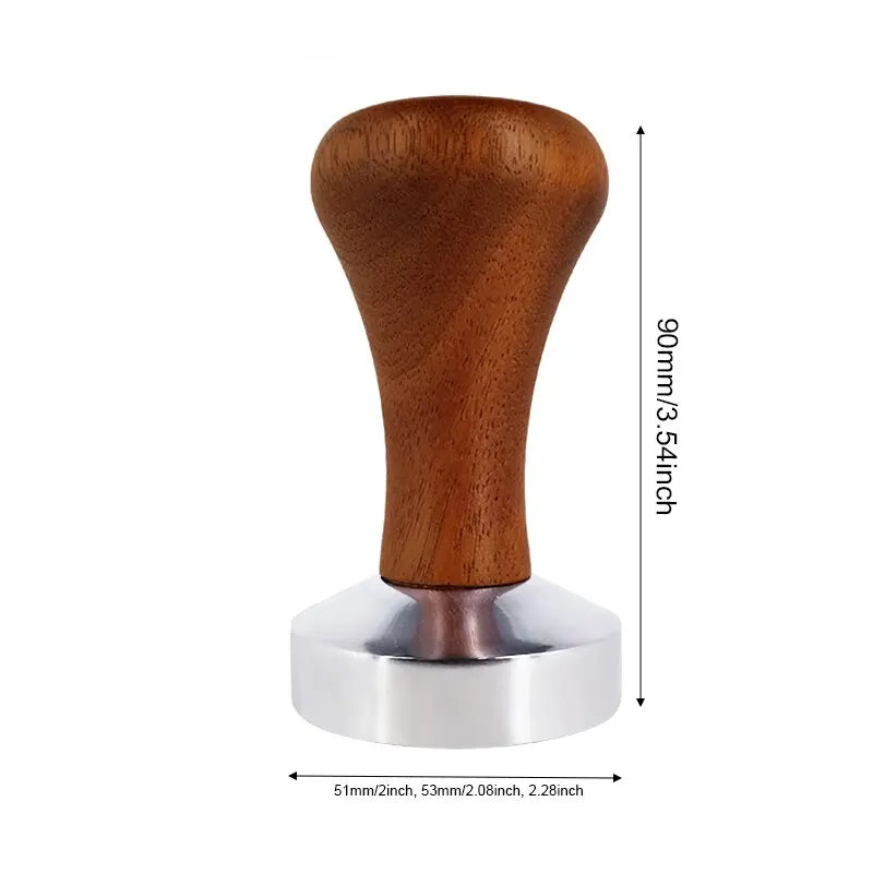 Espresso Coffee Tamper 51/53/58mm – Aluminum & Wood Handle Espresso Coffee Tamper Zpaxo