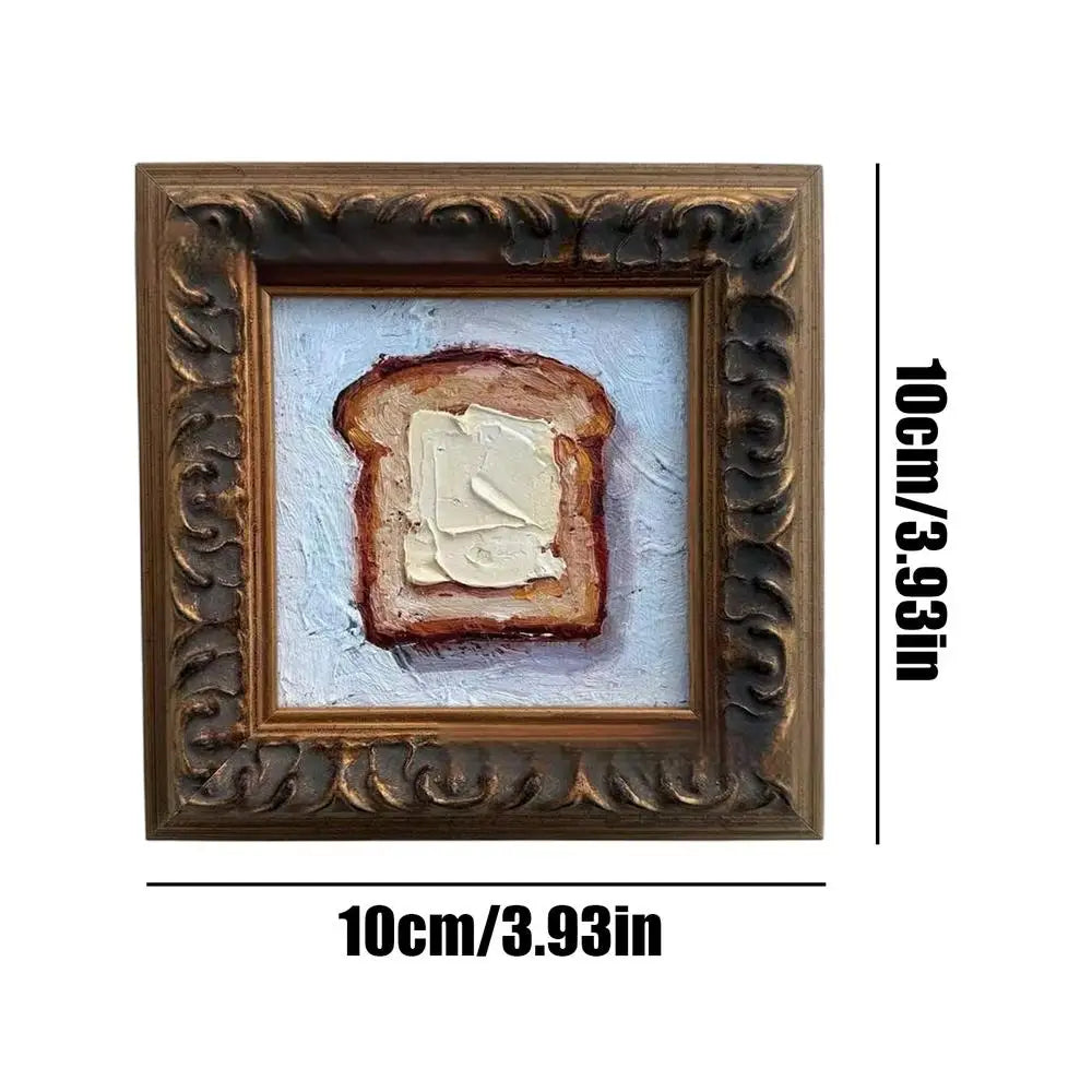 Kitchen Pictures Wall Decor Mini Buttered Toast Oil 3 9x3 9 Inches