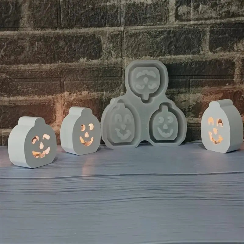 Halloween Themed Silicone Molds 4 Cavities Pumpkins Mould