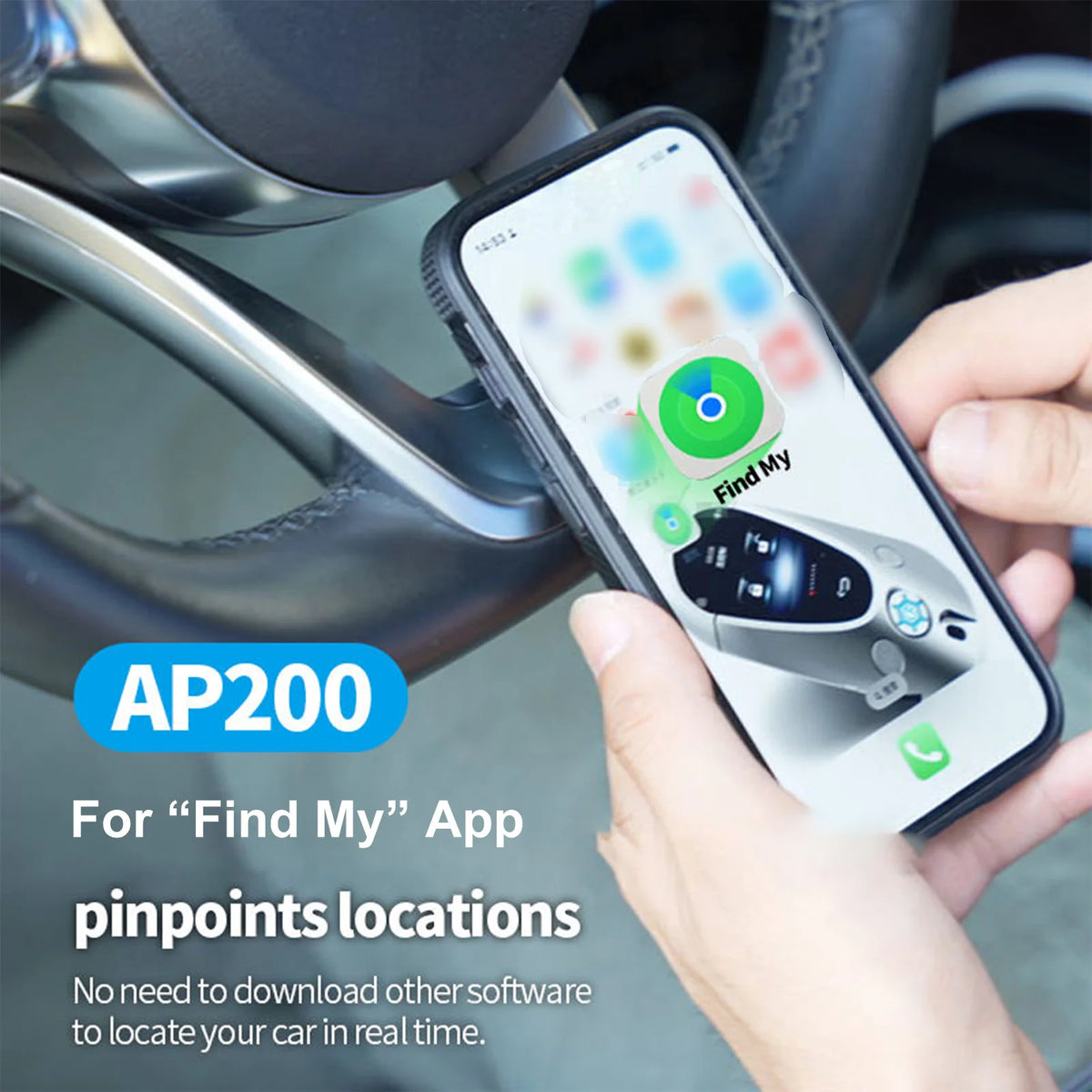 Car Smart Tracker for Vehicles Anti-Theft Car Cigarette Lighter Locator USB+Type C Fast Charging Compact Locator for Trucks Zpaxo