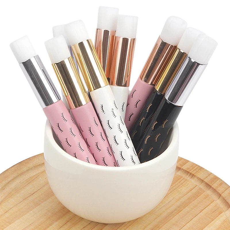 Professional Eyelash Extension Shampoo Cleaning Brush Pink Shining Eye Lash Lift Foam Cleaner Brushes Nose Face Clean Tools Zpaxo