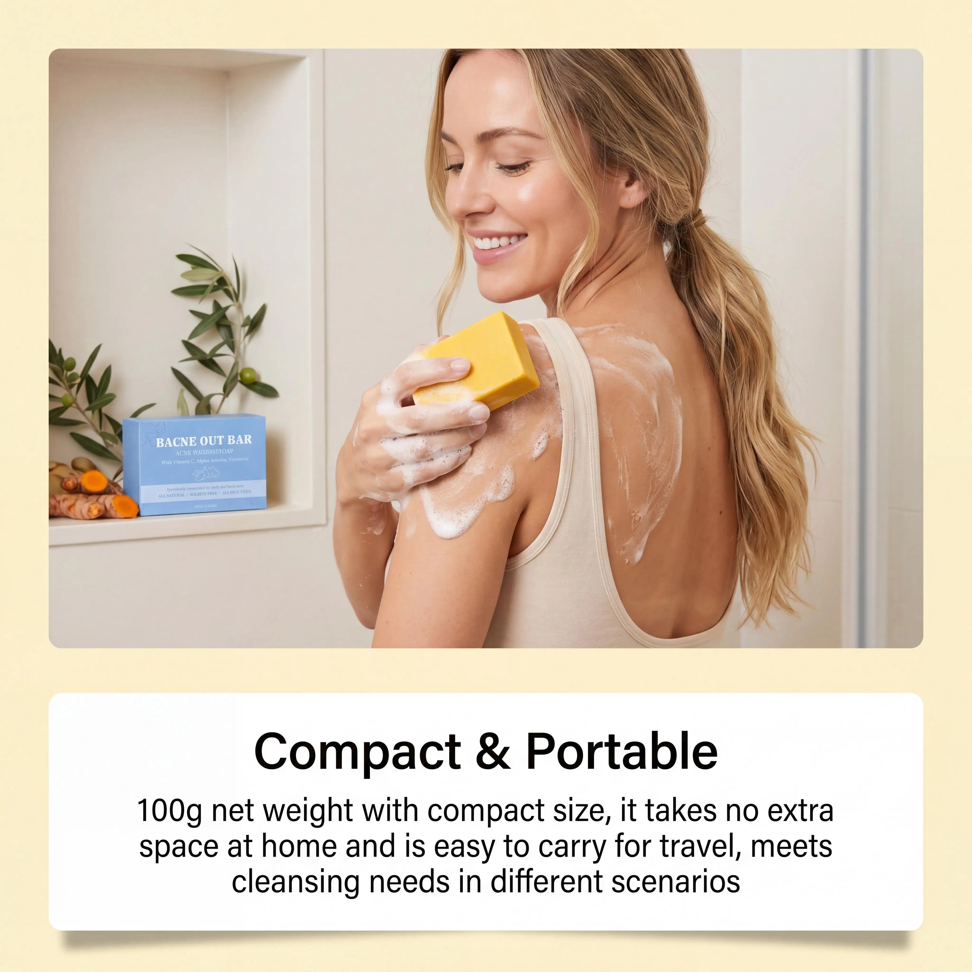 Turmeric Exfoliating Soap – Acne, Dark Spots & Deep Clean Exfoliating Soap Bar Zpaxo