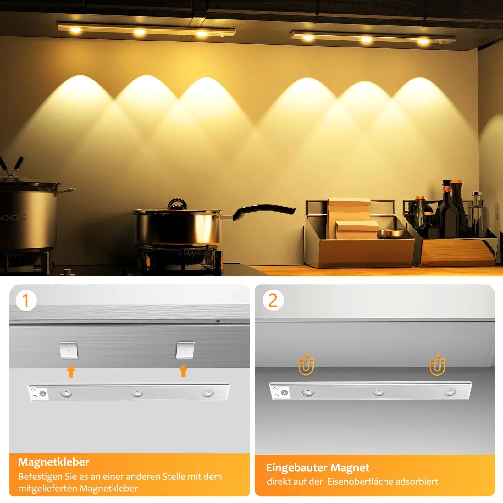 Wireless Ultra Thin Motion Sensor LED Cabinet Light USB Rechargeable Dimmable Lamp 3 Colors for Kitchen Wardrobe Bedroom Stairs Zpaxo