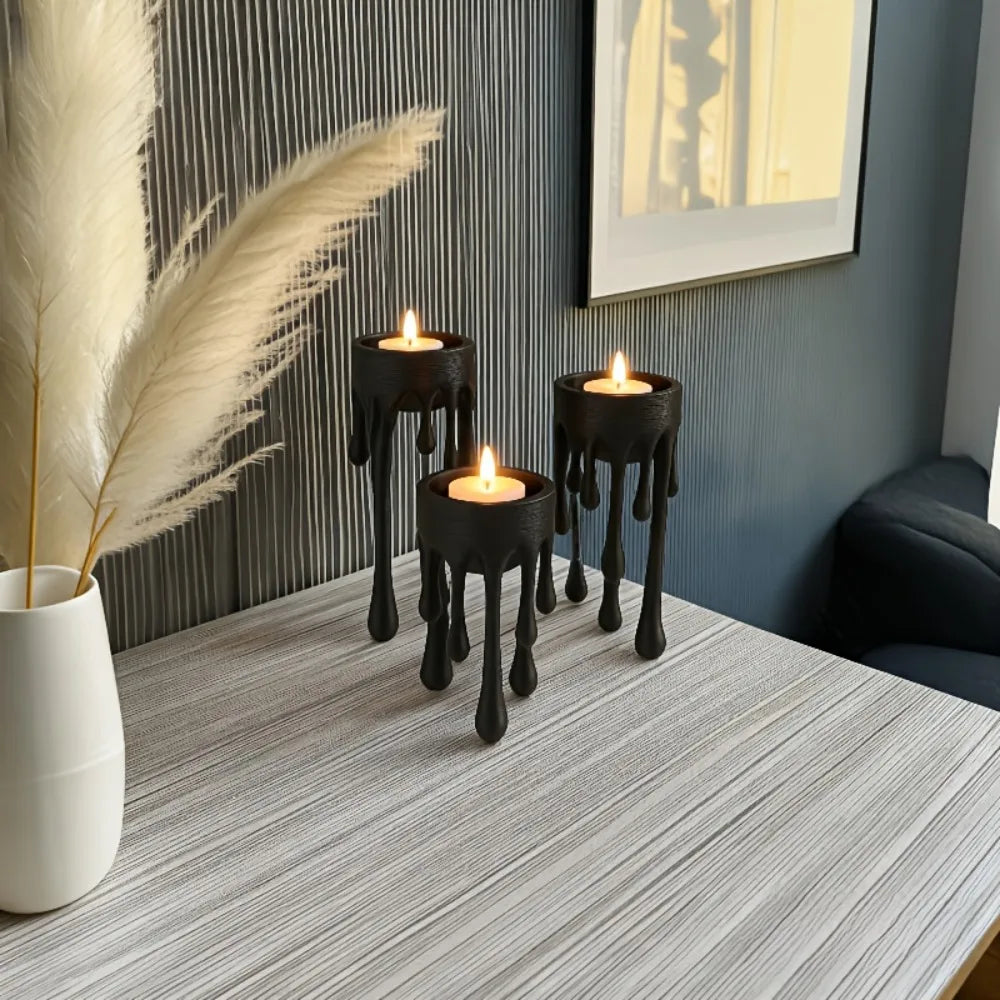 Creative Electronic Candle Holder Conical Candlesticks Decorative