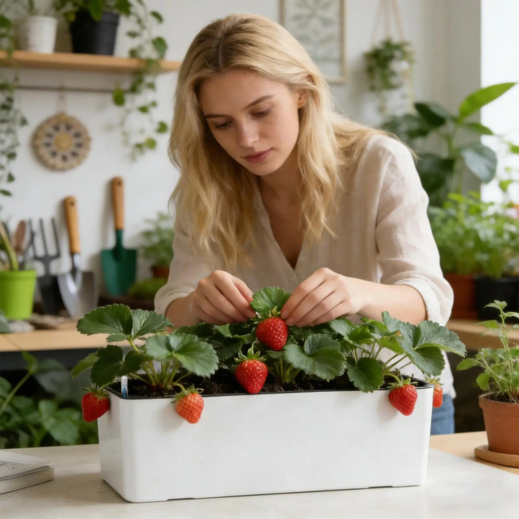 Flower Pots Decorative Hydroponic Flowerpot Self-Watering Planter For Indoor Living Room Outdoor Balcony Patio Windowsill Zpaxo