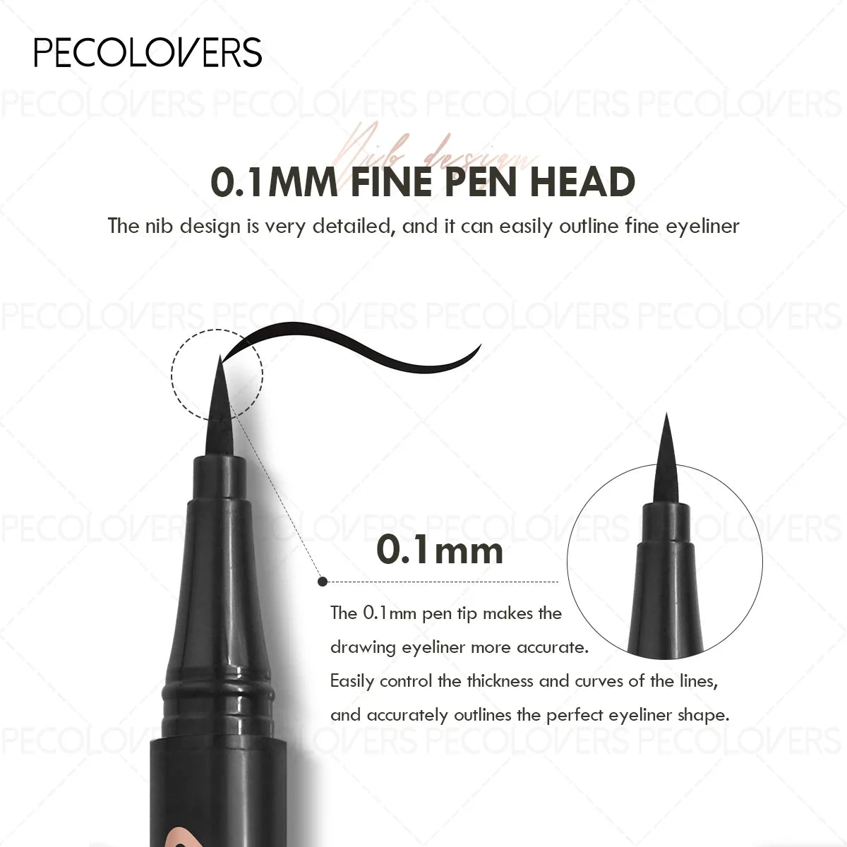 Ultra-thin Liquid Eyeliner Pen Waterproof Quick Dry Smudge-proof