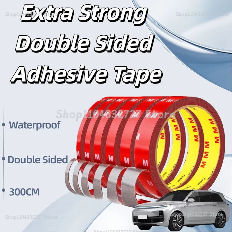 300CM Extra Strong Double Sided Tape Adhesive Car Special Tear Off Without Leaving Traces High Viscosity Mounting Fixing Sticky Zpaxo