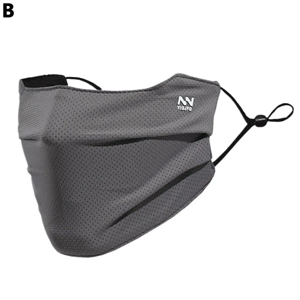 Breathable Ice Silk Face Cover UV Face Shield Washable Reusable Sun Protection Face Mask for Motorcycle Running Riding Exercise Zpaxo B