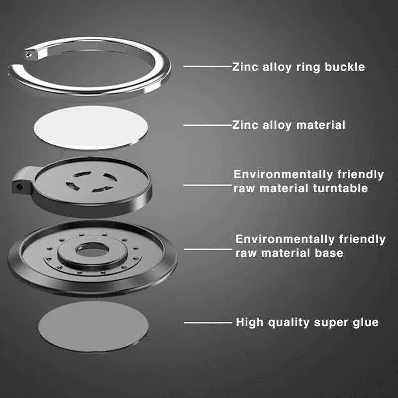 360° Magnetic Ring Phone Holder – Universal Grip & Stand
