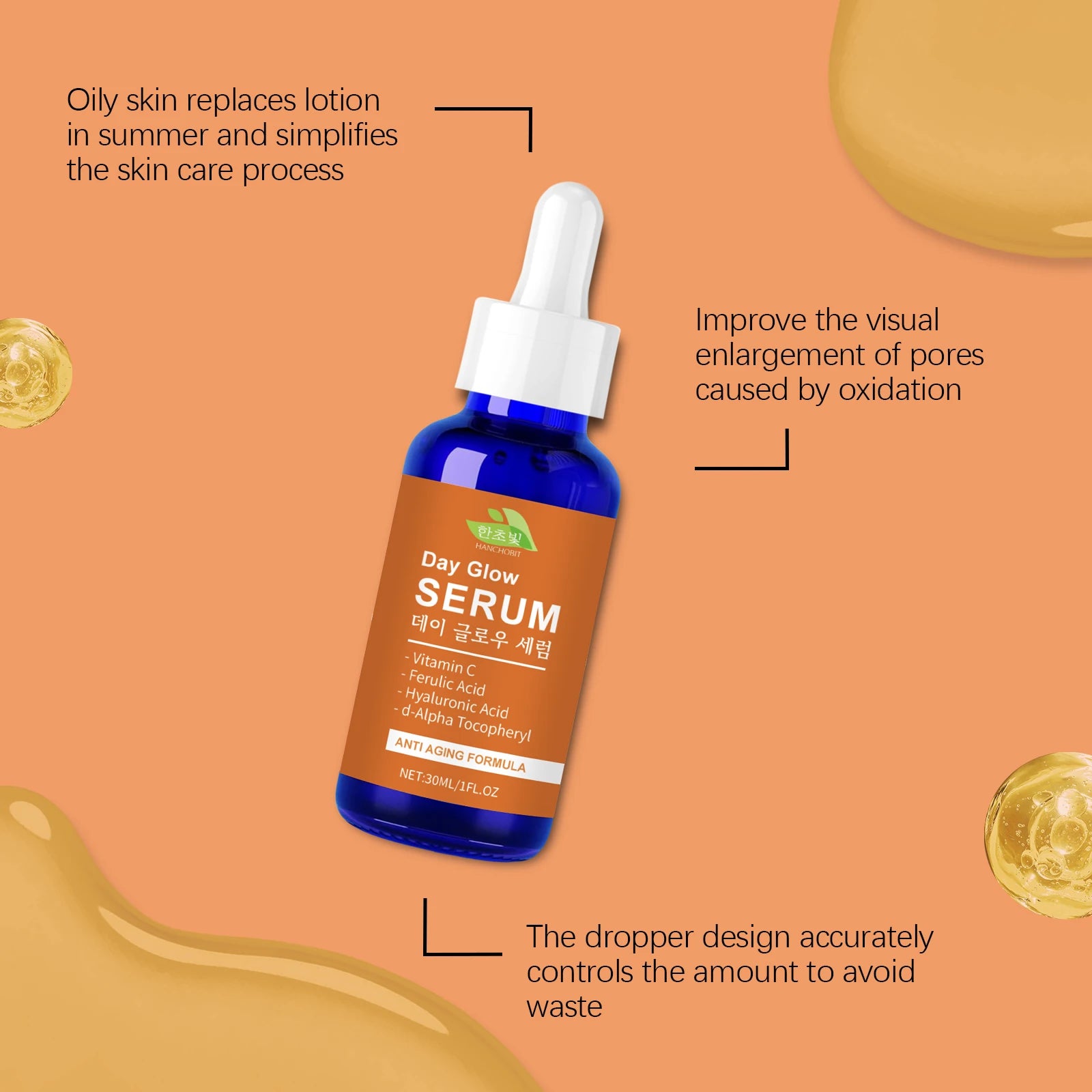 Vitamin C & Hyaluronic Acid Serum – Brighten & Hydrate Skin Face Serum Zpaxo