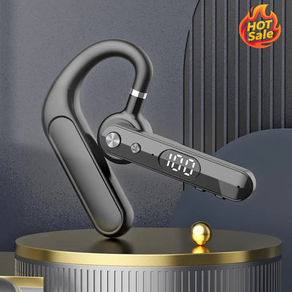 BT 6.0 AI Intelligent Earphones with Mic HiFi Ear-Hook Headphones Long Battery for Running Fitness Learning Accessories Zpaxo