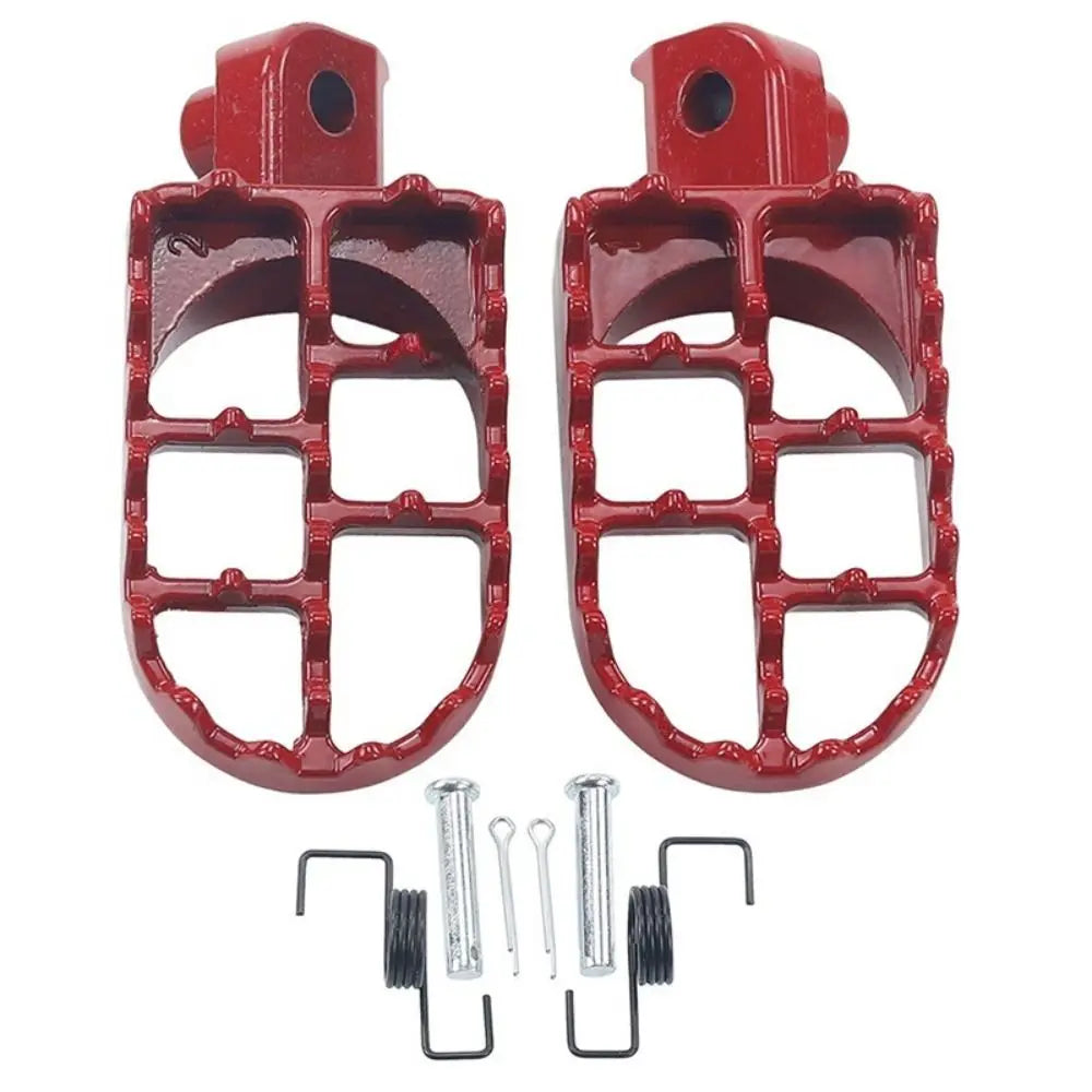 Iron Material Motorcycle Foot Pegs Springs Bolts Black Silver Pedals Zpaxo