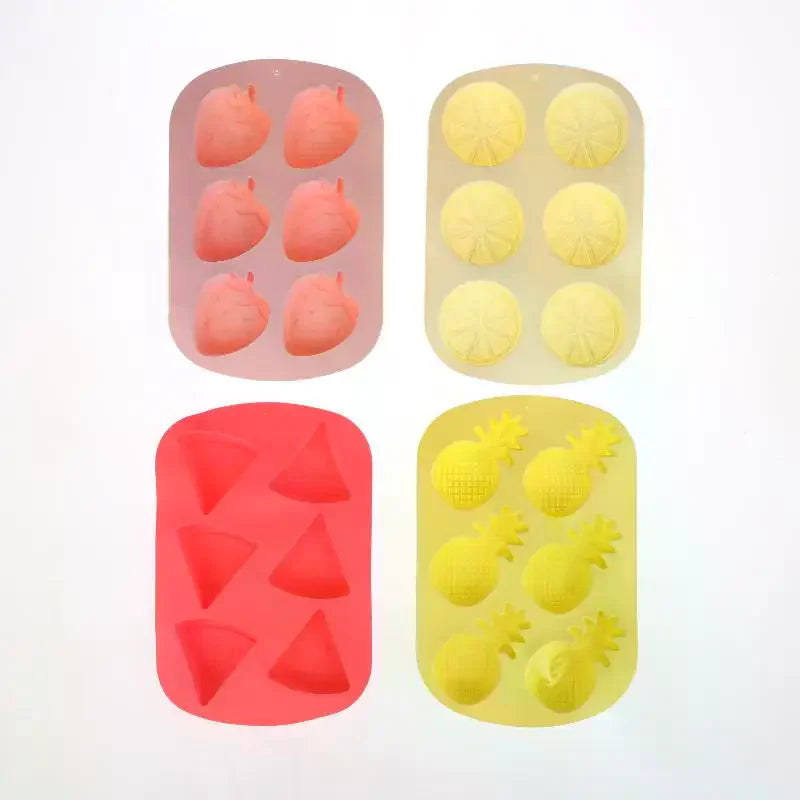 6 Cavity Fruit Shape Chocolate Candy Molds Watermelon Strawberry Zpaxo