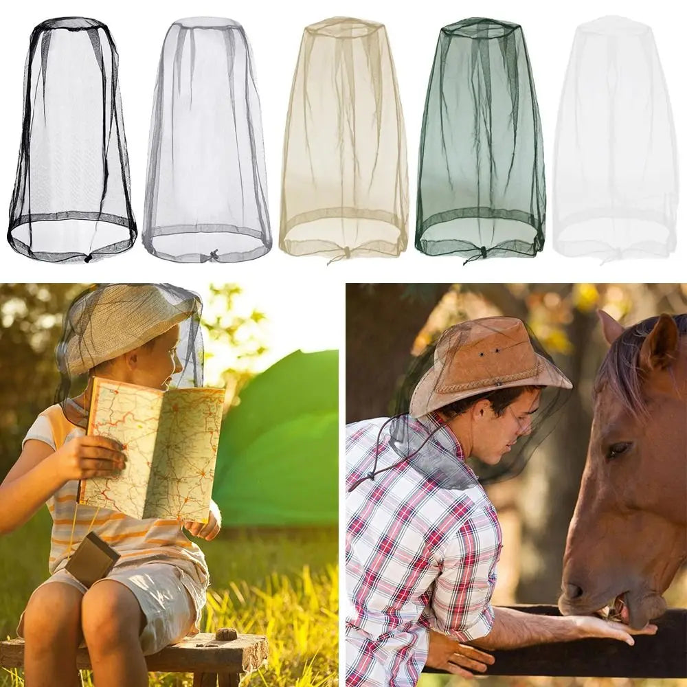 Breathable Mesh Mosquito Head Nets Lightweight Hat Net Cover Outdoor