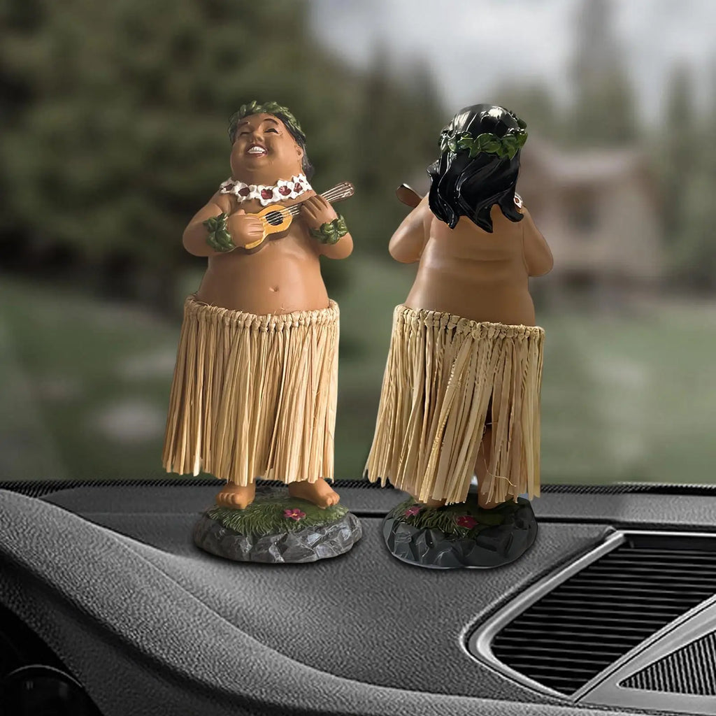 Hawaiian Dancer Car Dashboard Dancing Resin Doll Decor Birthdays
