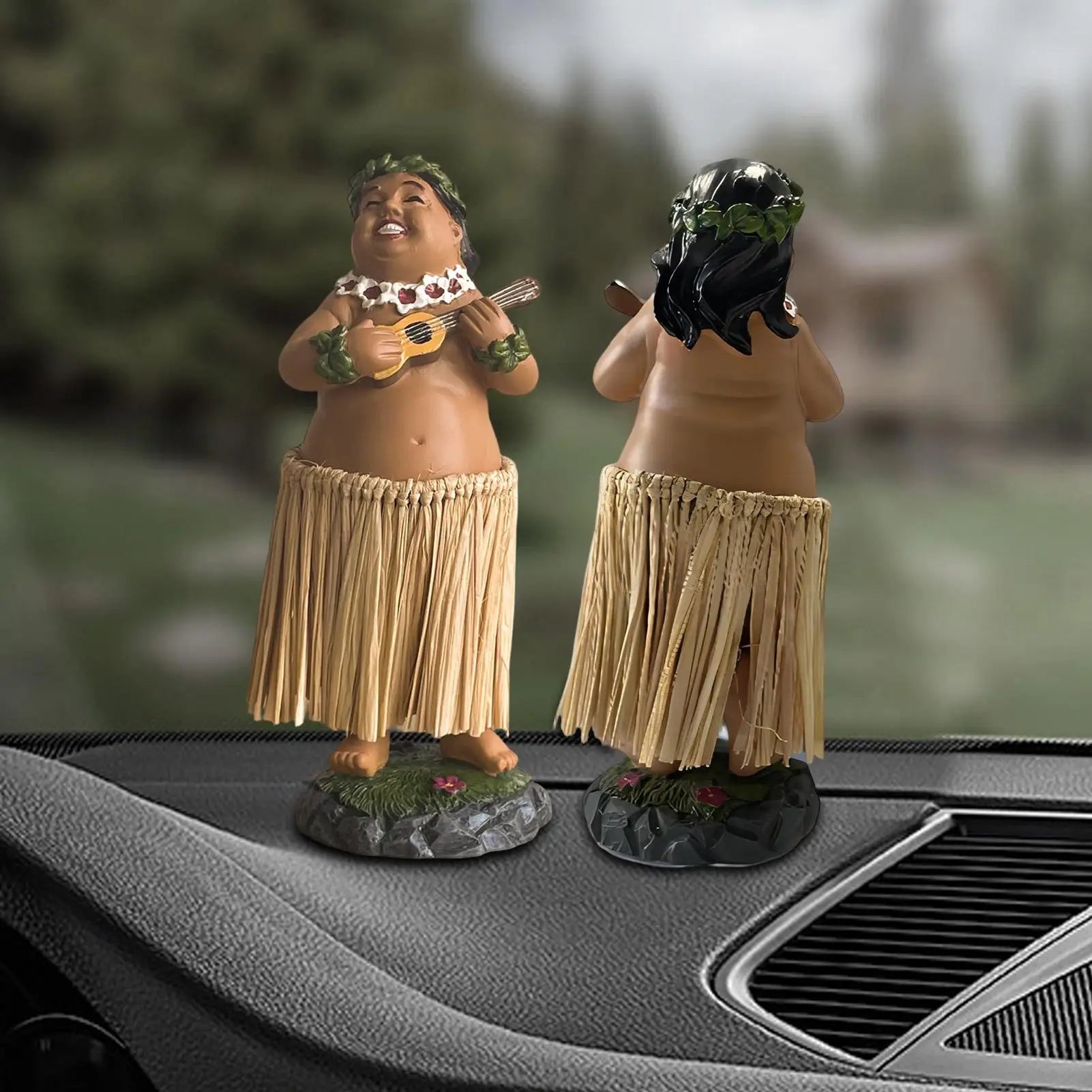 Hawaiian Dancer Car Dashboard Dancing Resin Doll Decor Birthdays