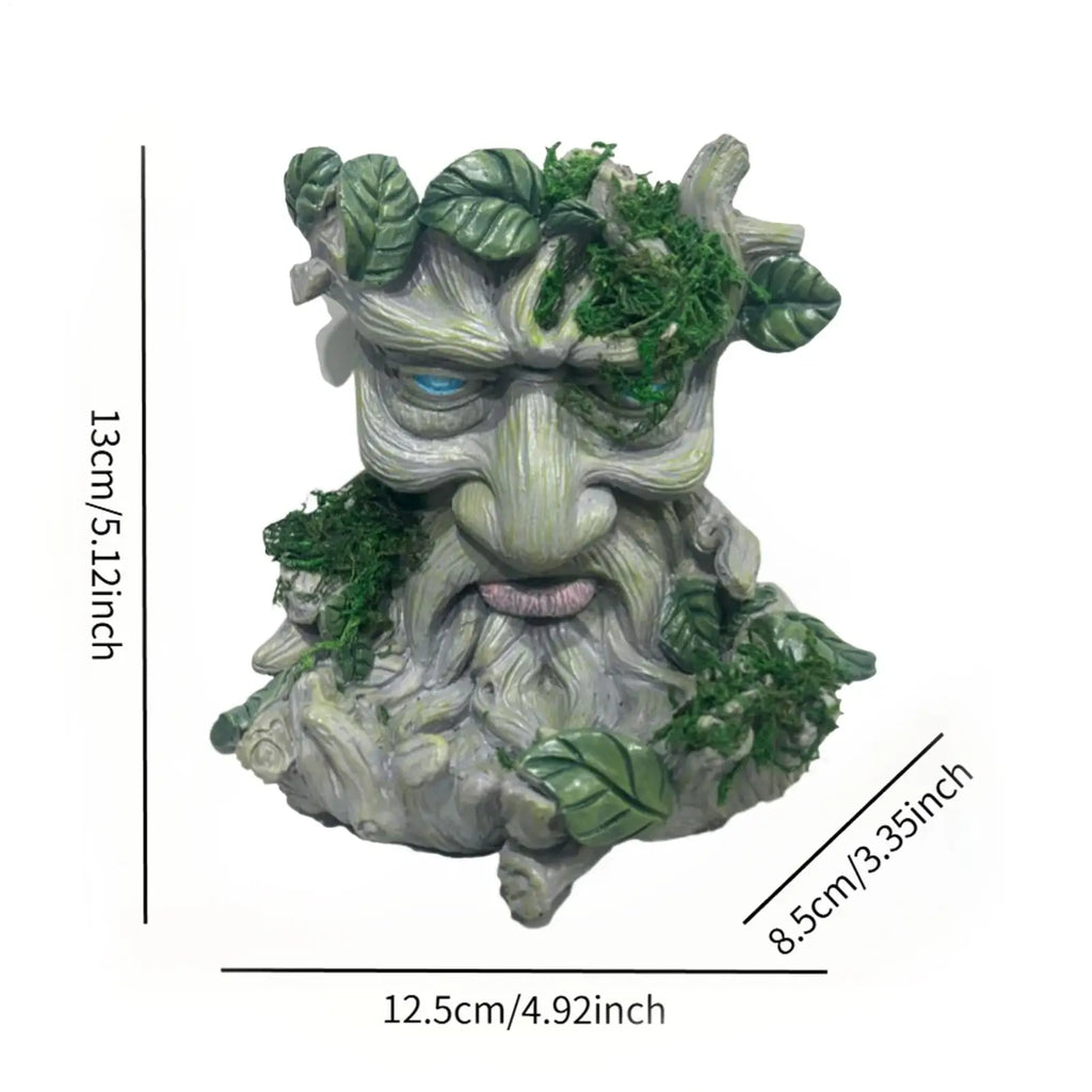 Tree Face Bird Feeder 3D Resin Weather Resistant Decorations Outdoor