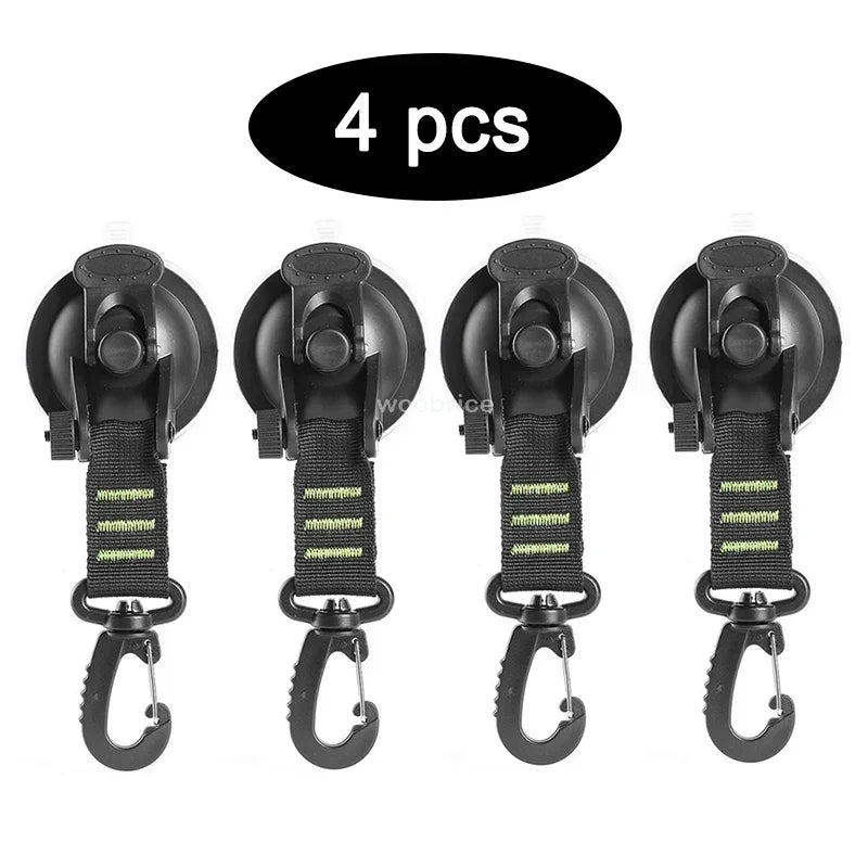 1 Car Tent Suction Cups Outdoor Camping Rope Powerful Cup Buckle Side