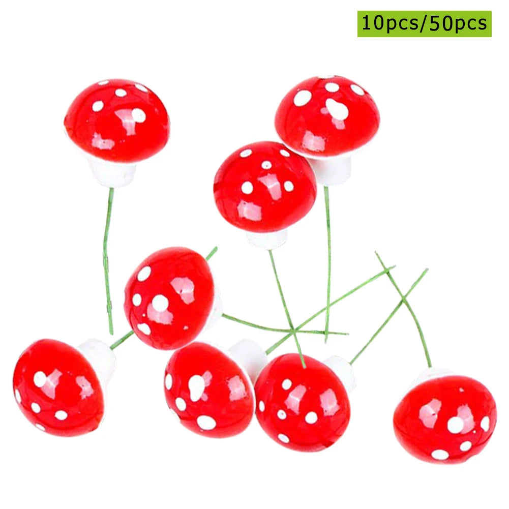 Foam Plant Mini Artificial Mushroom DIY Garden Potted Bonsai Decor