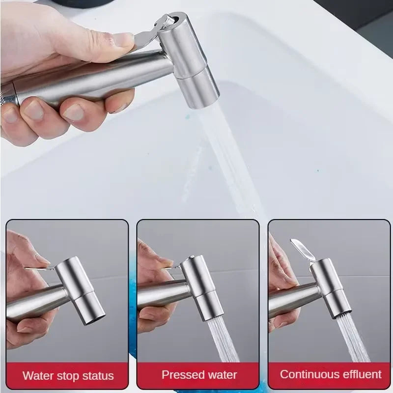 304 Stainless Steel Toilet Companion Spray Gun Set Bathroom Household Douche High Pressure Nozzle Woman Washer Water Gun Zpaxo