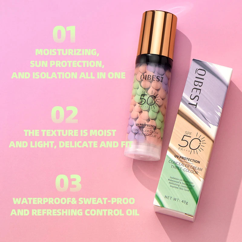 Spiral Concealer Isolation Cream - SPF50+ UV Protection, Waterproof & Long-Lasting Zpaxo