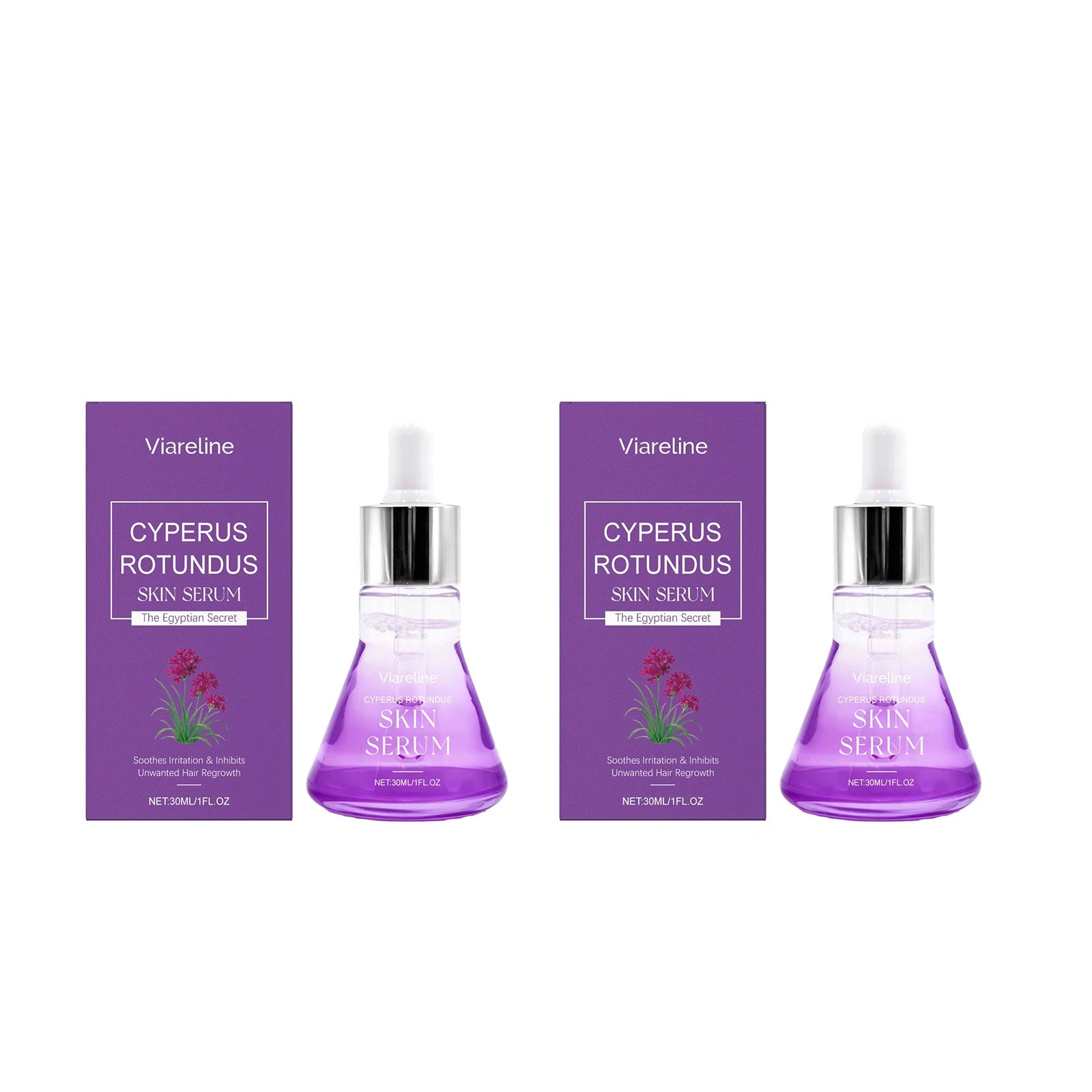 Cyperus Rotundus Hair Growth Inhibitor Serum | Viareline 30ml Hair Growth Inhibitor Zpaxo 60ml boxed
