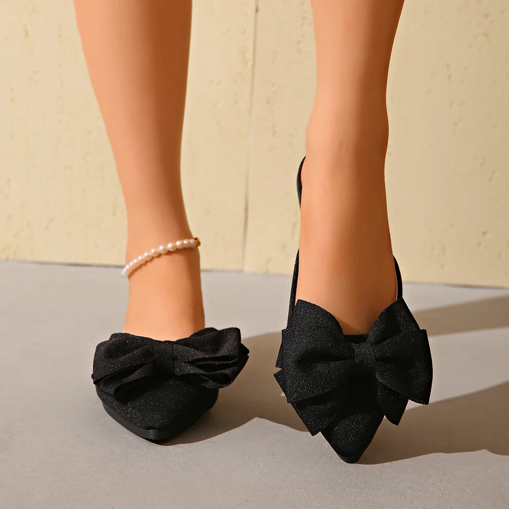 Women Baotou Slippers Casual Shallow Flat Shoes Summer Pointed Toe Zpaxo