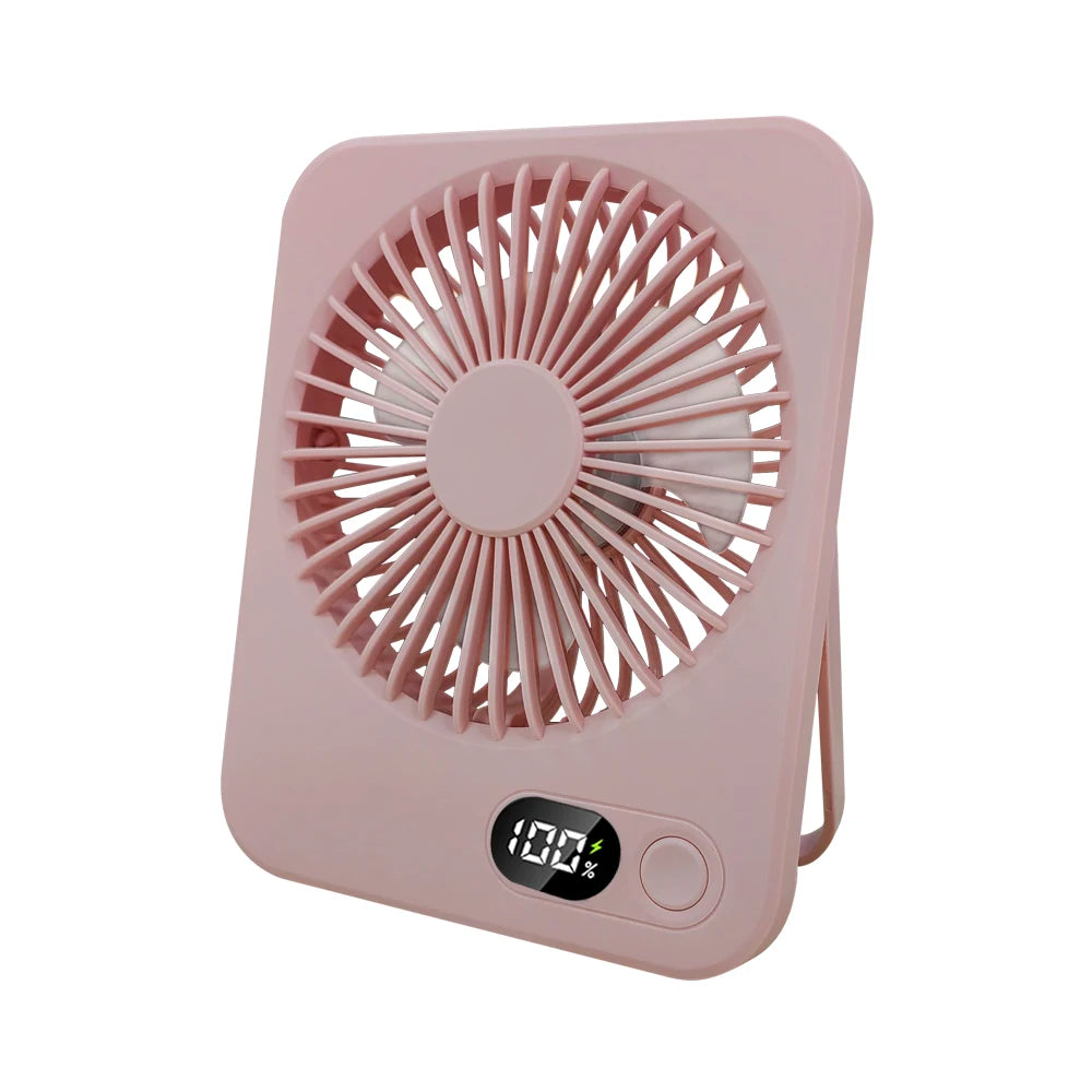 Mini Portable Fan USB Desk Foldable Table Fans 5 Speeds Powerful Wind Zpaxo Pink