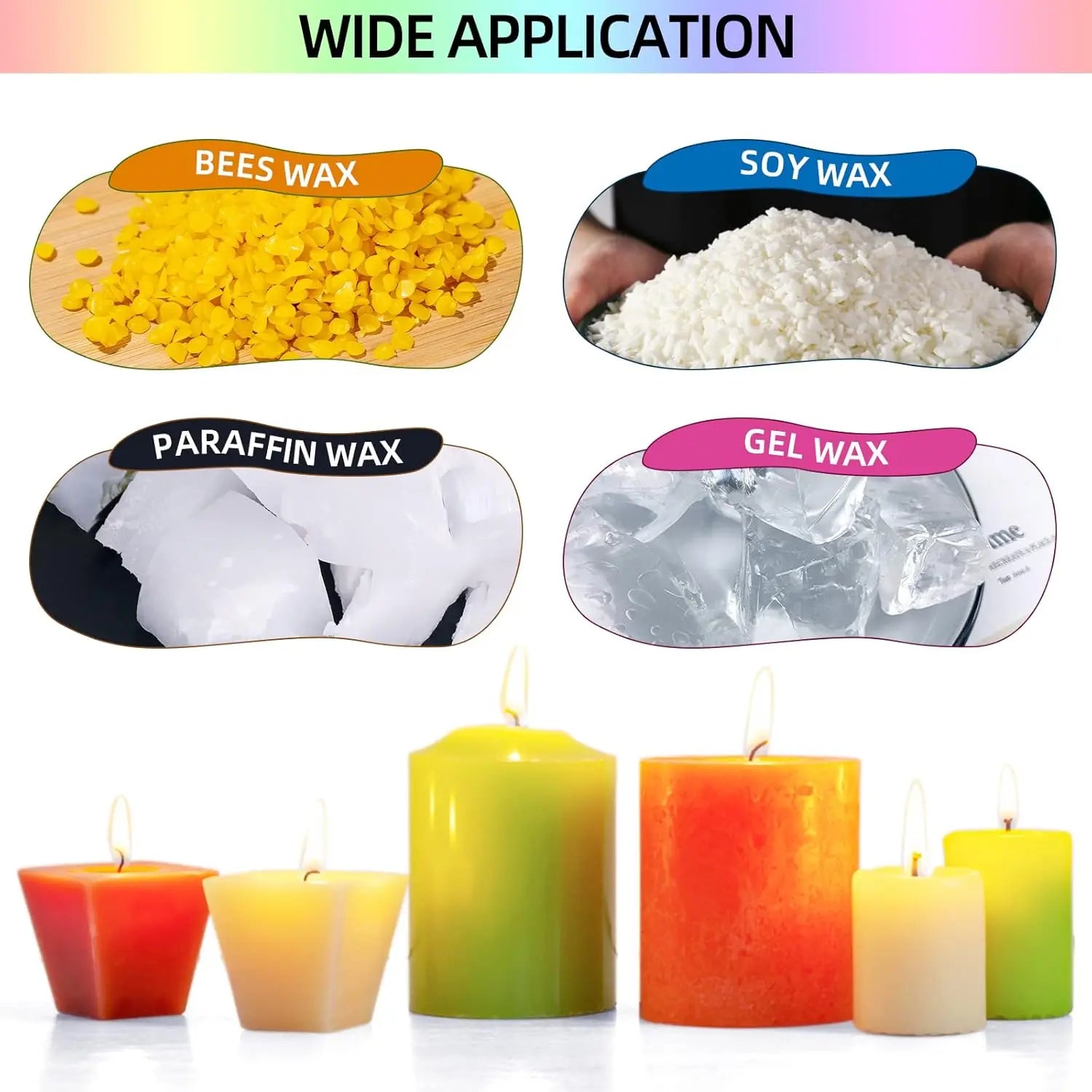Candle Dye Wax Color Chips – 16 Colors x 5g | Soy & Paraffin Candle Making Dye Zpaxo