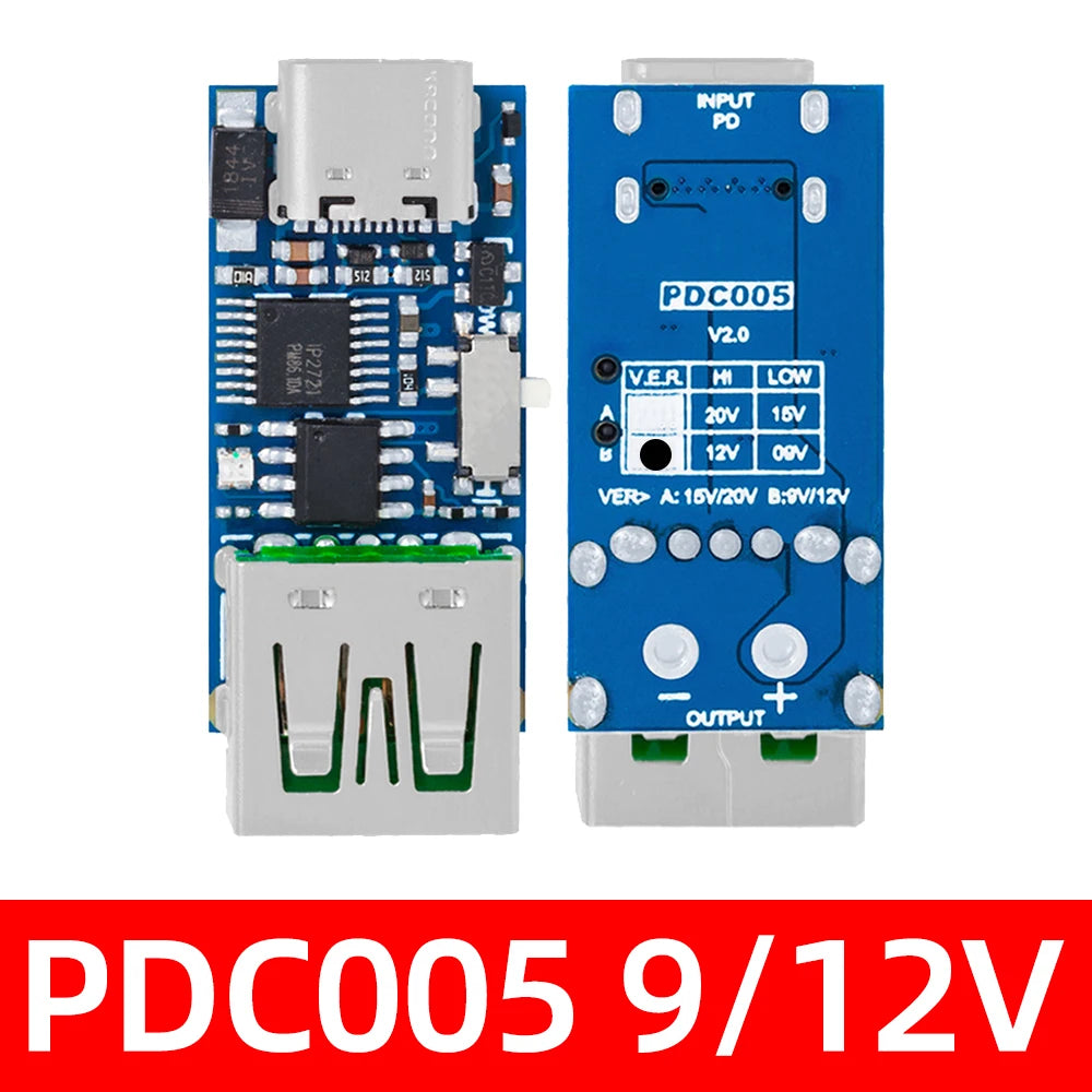 ‌USB-C PD 3.1/QC4+/PPS Protocol Emulator & Analyzer – Programmable 5-20V 100W Tester Module with 1.3" Color OLED Zpaxo 9V With5Aseat