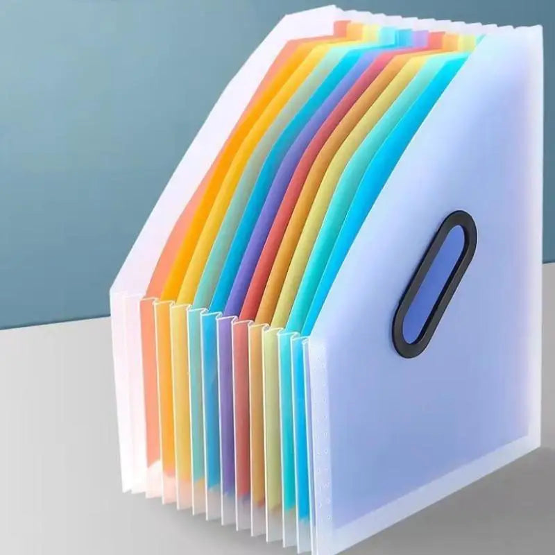 1pc Vertical Portable Folder, Expandable Organ Bag, Multi-layer Student Specific Paper Organizer, Office Files Available Zpaxo Transparent