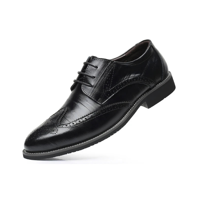 Brown Brogue Dress Shoes Leather Lace Up Formal Oxfords Wedding Zpaxo