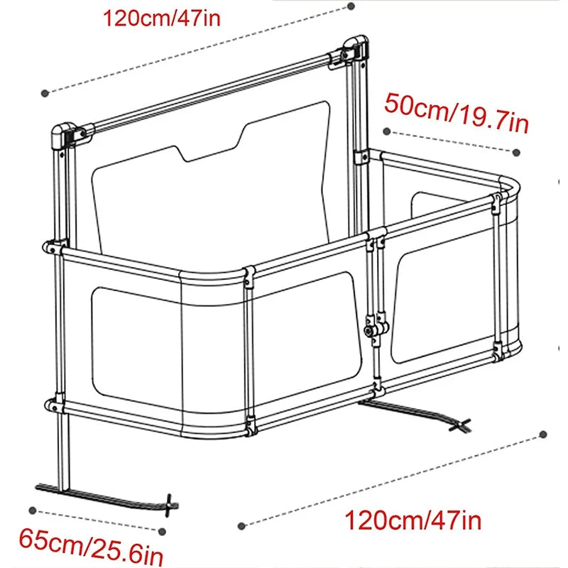 Simple Lightweight Baby Cot Dual-use Comfortable Toddler Bed Within