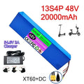 New 48V 20000mAh Used for Kugoo M4/MaxSpeed Lithium-ion Battery 18650 13S4P High-capacity Built-in BMS Rechargeable Battery Pack Zpaxo XT60-DC
