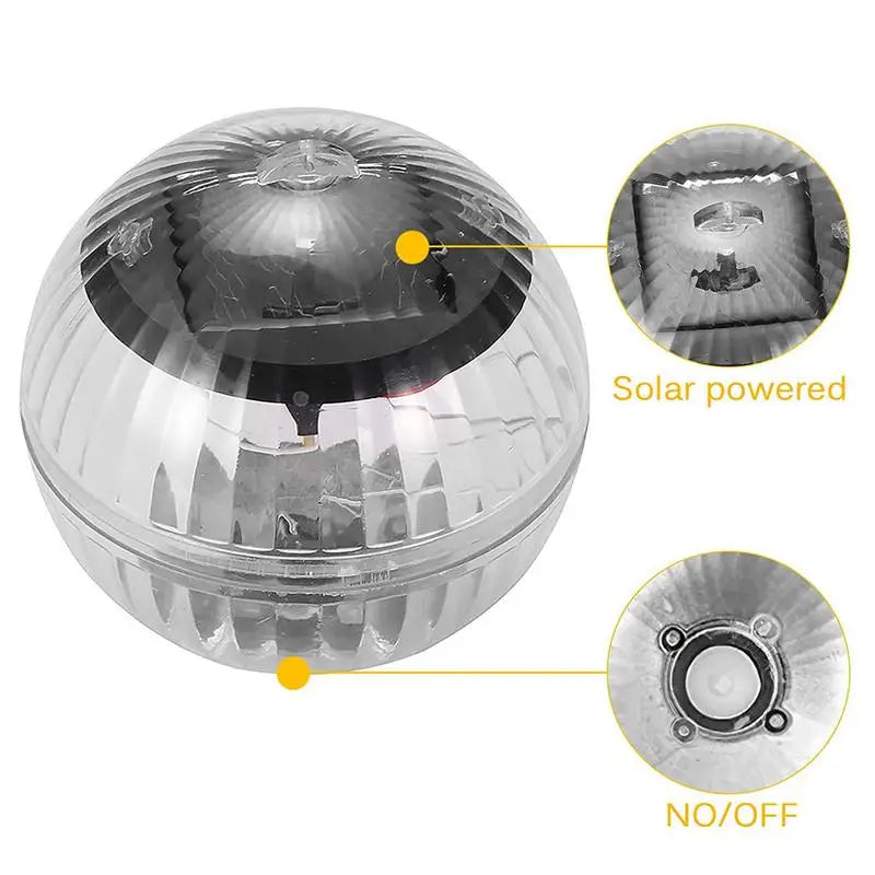 Garden Floating Underwater Ball Lamp Solar Powered Color Changing Swimming Pool Party Night Light For Yard Pond Garden Lamp Zpaxo