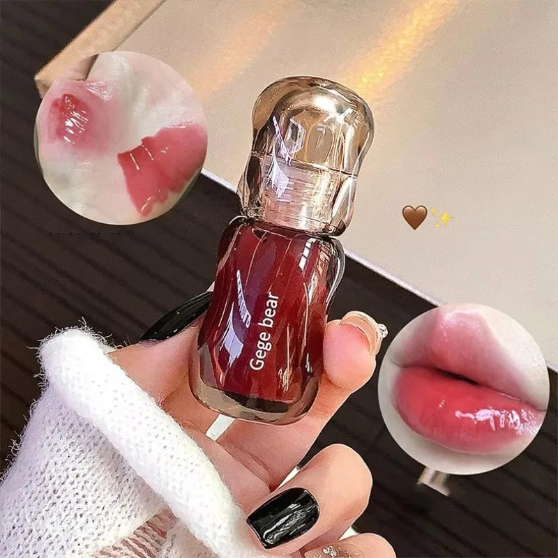 Gegebear Crystal Clear Lipgloss Hydrating Water Liquid Lipstick Light