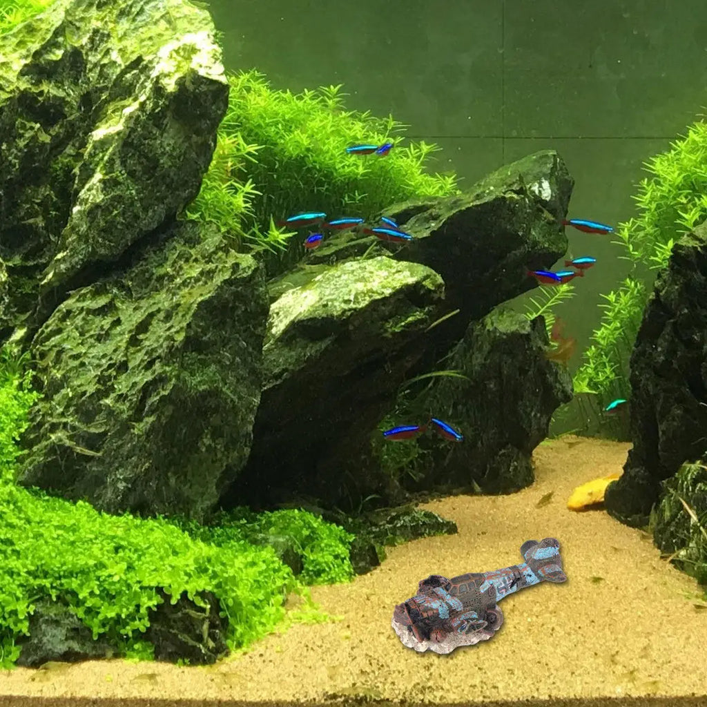 Mini Resin Plane Aquarium Decor Artificial Wreckage Fish Tank